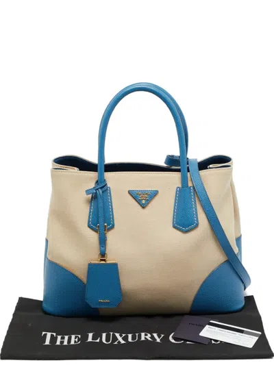 Pre-owned Prada Canapa Tote Bag In Neutral