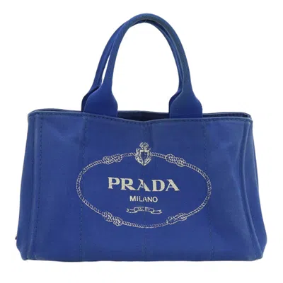 Pre-owned Prada Canapa Tote Bag () In Blue