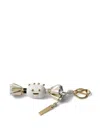 Prada Womens Light Blue Candy Plexiglass And Leather Key Ring Charm In White