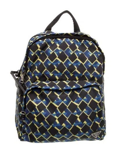 Pre-owned Prada Canvas Backpack In Black