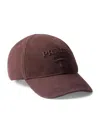 Prada Canvas Baseball Cap In Burgundy