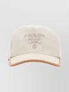 Prada Canvas Baseball Cap Curved Brim In White