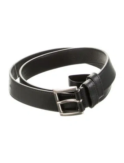 Pre-owned Prada Canvas Belt In Black