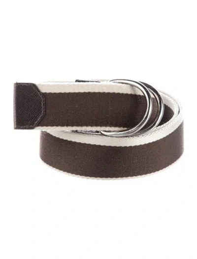 Pre-owned Prada Canvas Belt In Brown