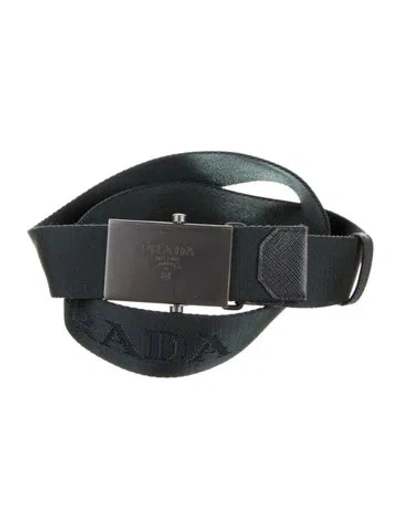 Pre-owned Prada Canvas Belt In Green