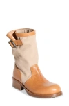 Prada Canvas Boot In Brown