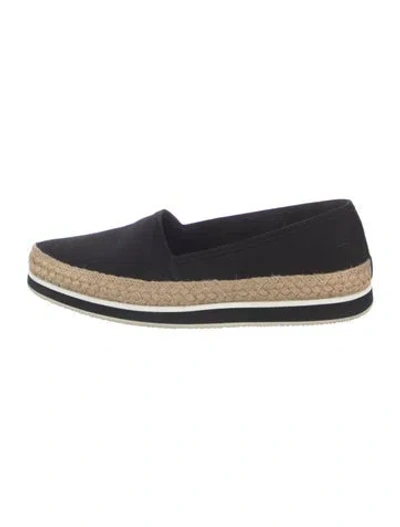 Pre-owned Prada Canvas Braided Accents Espadrilles In Blue