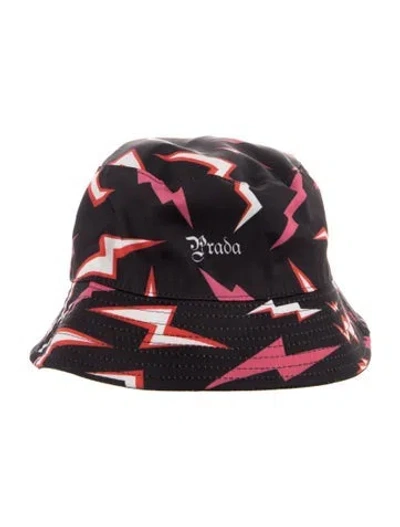 Pre-owned Prada Canvas Bucket Hat In Black