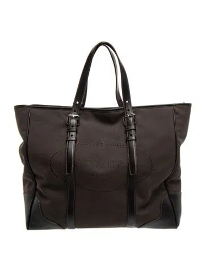 Pre-owned Prada Canvas Canapa In Brown