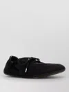 Prada Canvas Collapse Lace Up Sneakers Eyelets In Black