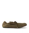 Prada Vintage-finished Canvas Sneakers For Women In Green