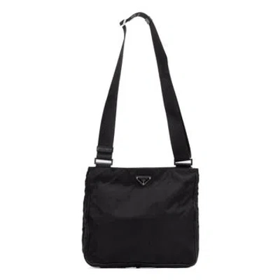 Pre-owned Prada Canvas Crossbody Pochette In Black