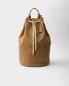 Prada Canvas Drawstring Duffle Bag