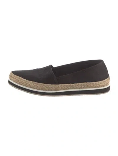 Pre-owned Prada Canvas Espadrilles In Black