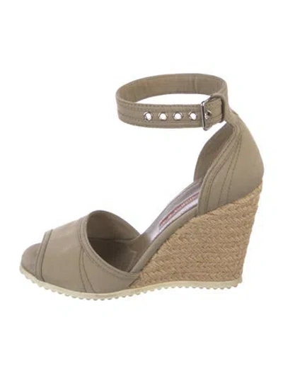 Pre-owned Prada Canvas Espadrilles In Neutral