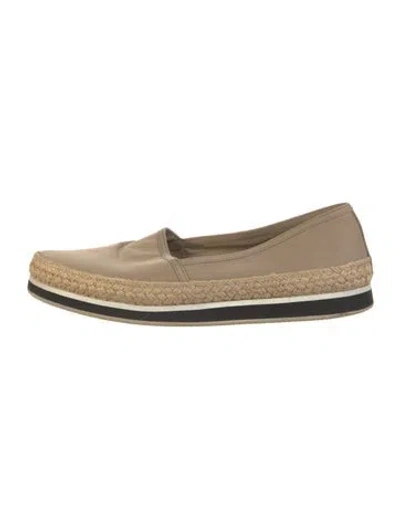 Pre-owned Prada Canvas Espadrilles In Neutral