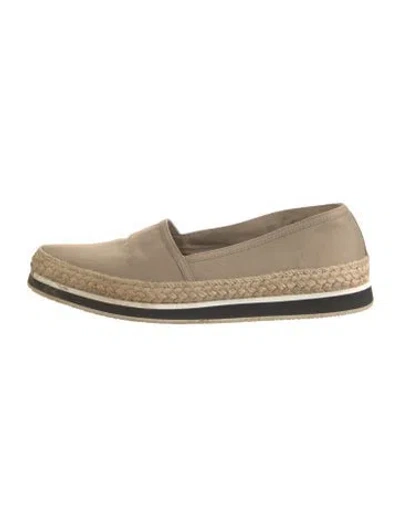 Pre-owned Prada Canvas Espadrilles In Neutrals