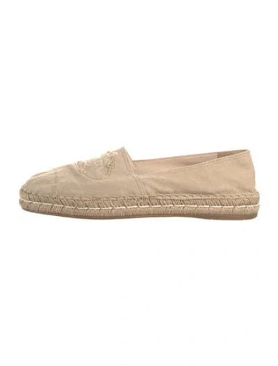 Pre-owned Prada Canvas Espadrilles In Neutrals