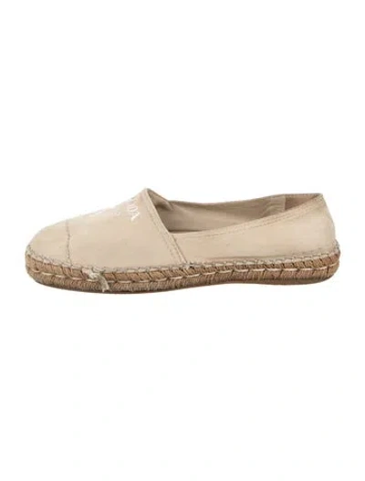 Pre-owned Prada Canvas Espadrilles In Neutrals