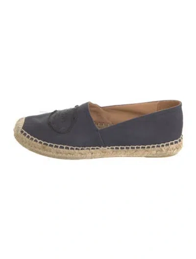 Pre-owned Prada Canvas Graphic Print Espadrilles In Blue
