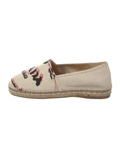 Pre-owned Prada Canvas Graphic Print Espadrilles In Neutral