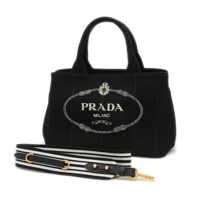Pre-owned Prada Canvas Handbag () In Black
