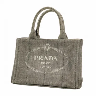 Pre-owned Prada Canvas Handbag () In Black