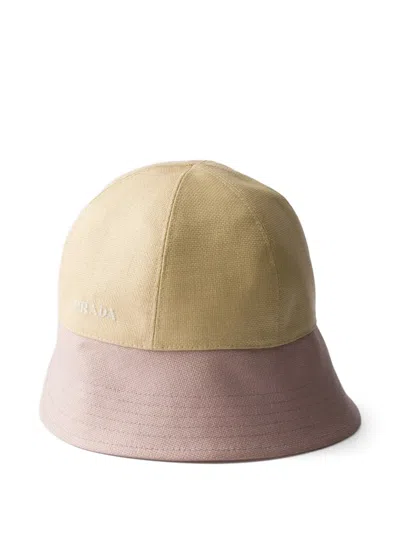 Prada Canvas Hat In Gray