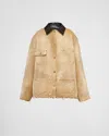 Prada Canvas Jacket In Beige