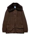 Prada Canvas Jacket In Brown