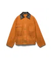 Prada Long-sleeved Button-up Jacket In Brown
