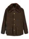 Prada Cotton Shearling-collar Jacket