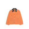 Prada Long-sleeved Button-up Jacket In Orange
