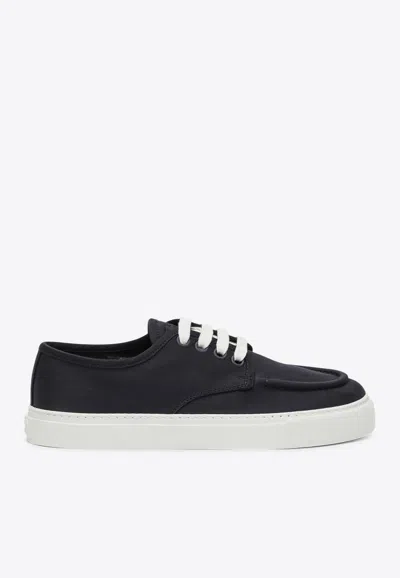 PRADA CANVAS LACE-UP SNEAKERS