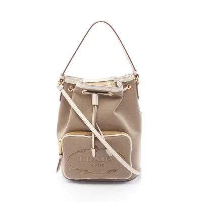 Pre-owned Prada Canvas Leather Handbag () In Multi