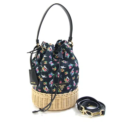 Pre-owned Prada Canvas Leather Handbag Shoulder Bag () In Multi