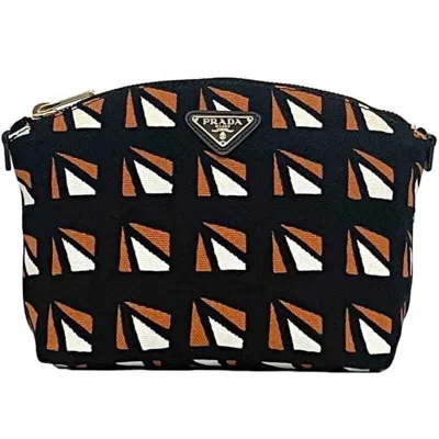 Pre-owned Prada Canvas Leather Pouch () In Multi
