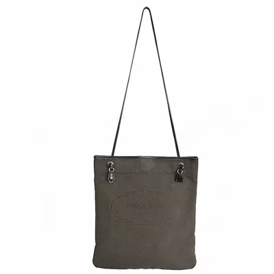 Pre-owned Prada Canvas Leather Shoulder Bag () In Multi