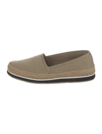 Pre-owned Prada Canvas Loafer Sneakers In Neutral