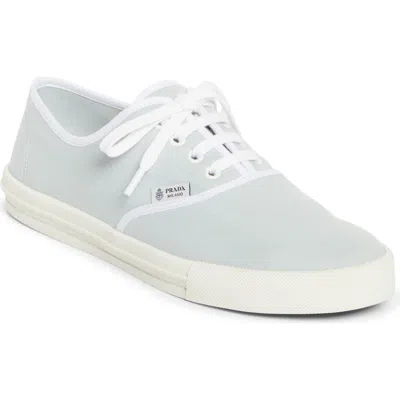 Prada Canvas Low Top Sneaker In Blue