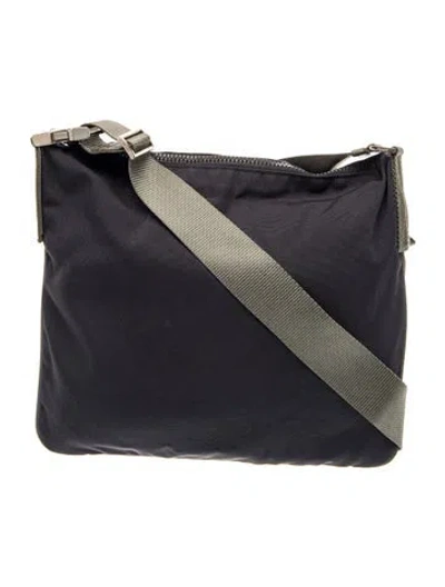 Pre-owned Prada Canvas Messenger Bag In Black