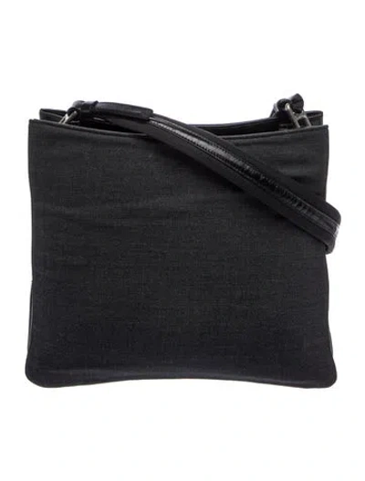 Pre-owned Prada Canvas Messenger Bag In Gray