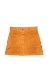 Prada Women's Canvas Mini-skirt In Orange
