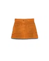 Prada Women's Canvas Mini-skirt In Orange