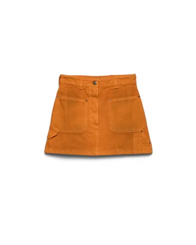 PRADA CANVAS MINISKIRT