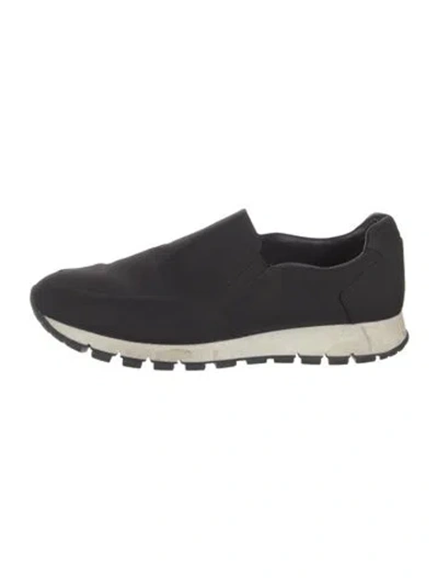 Pre-owned Prada Canvas Oxfords In Black