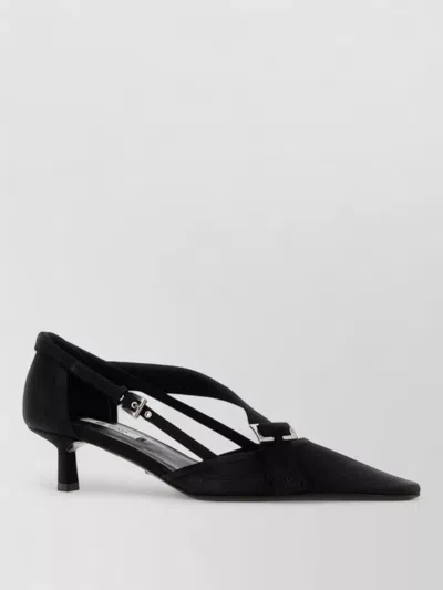 Prada Kitten Heel Pointed Toe Pump In Black
