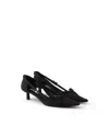 Prada Kitten Heel Pointed Toe Pump In Black
