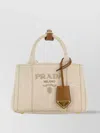 Prada Women's Sand Canvas Shopping Bag In Neutral
