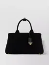Prada Canvas Shopping Bag Gold-tone Hardware